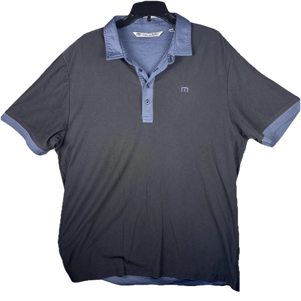 Travis Mathew Shirt Mens XL Golf Rugby Polo Performance Sports Outdoor Navy
